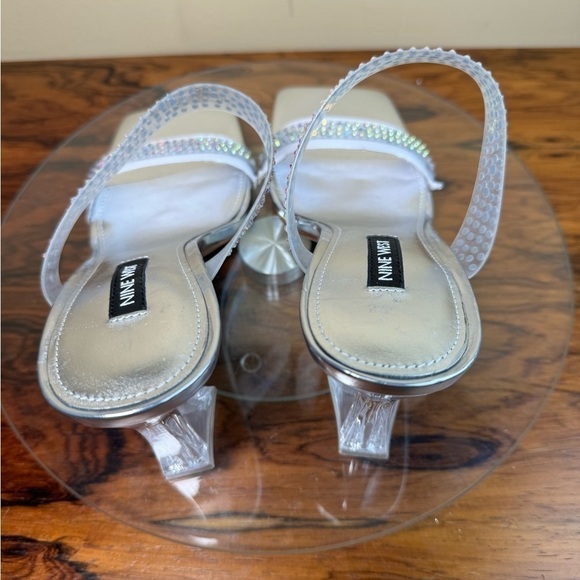 Nine West Darla Sandal in clear silver - Picture 9 of 16
